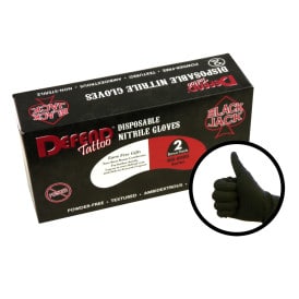 Black jack tattoo gloves