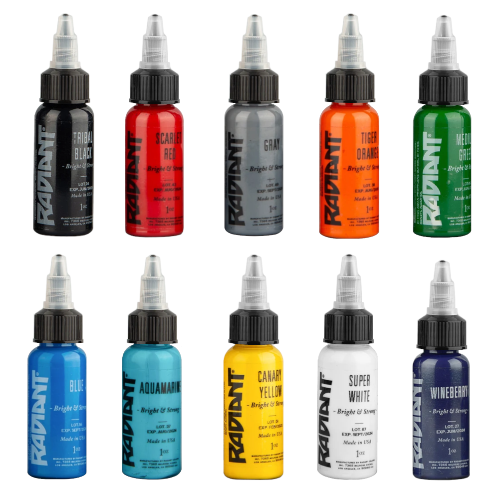 Tattoo Ink Sets: Radiant Colors 10 x 1oz - Hildbrandt Tattoo Supply