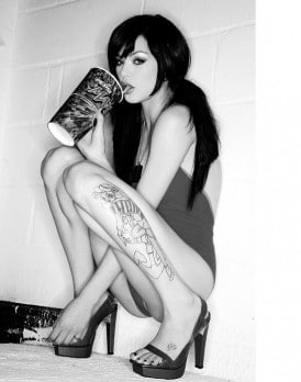 pepsi tattoo legs girl
