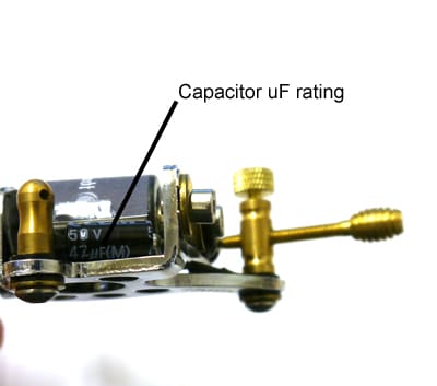 tattoo machine capacitor uf