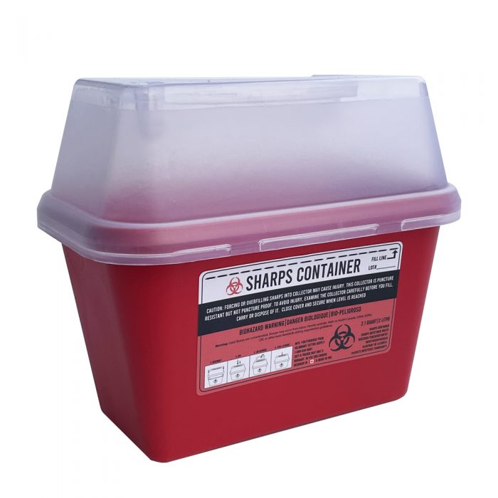 Sharps Container 2 Quart Red FDA