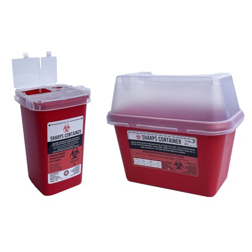 Sharps Container 2 & 1 Quart Red