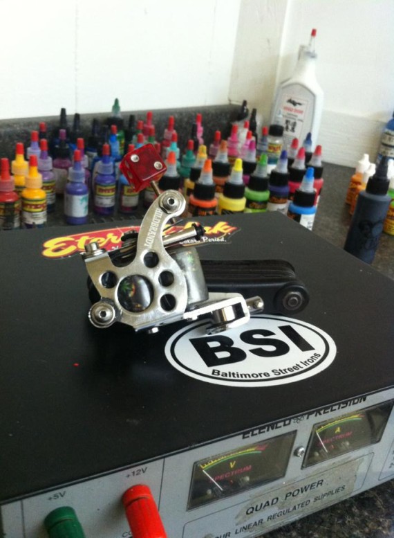 customized Hildbrandt Tattoo machine