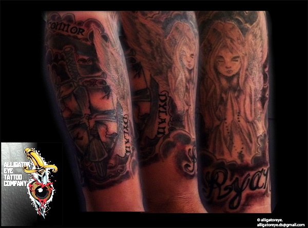 Praying Girl Tattoo