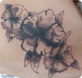 hawaiian flowers tattoo