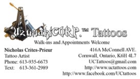 tattoo business card