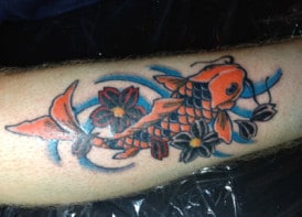 orange Koi Fish Tattoo