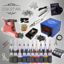 Inkstar rotary tattoo kit with 20 inks