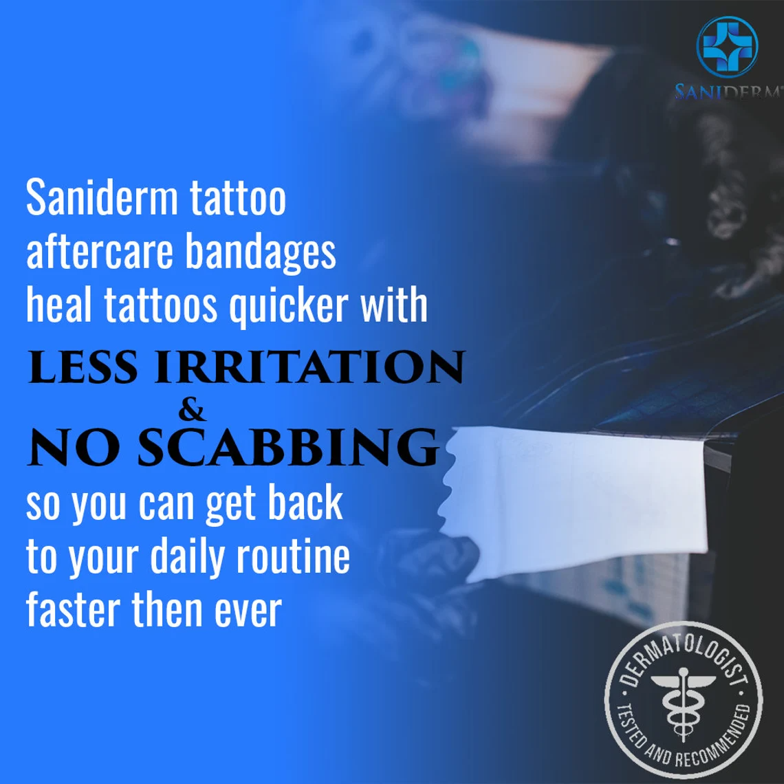 Saniderm Tattoo Aftercare Bandage (Small Roll, 4 in x 8 yd) – Convenient,  Faster Tattoo Healing and Protection – Sterile, Waterproof, and Latex-Free  - Yahoo Shopping