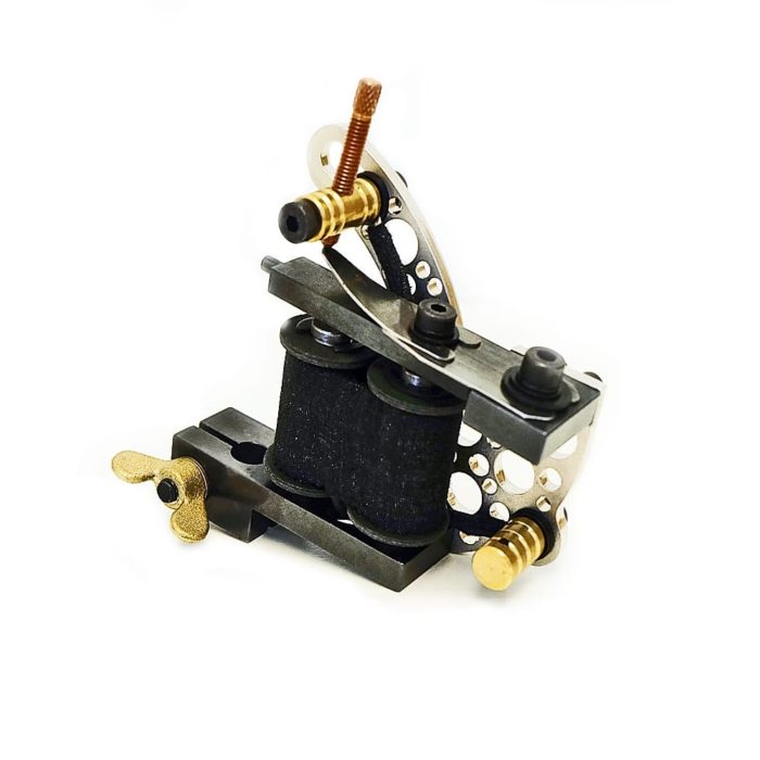 dickie golden bullet hole silver coil tattoo machine 3