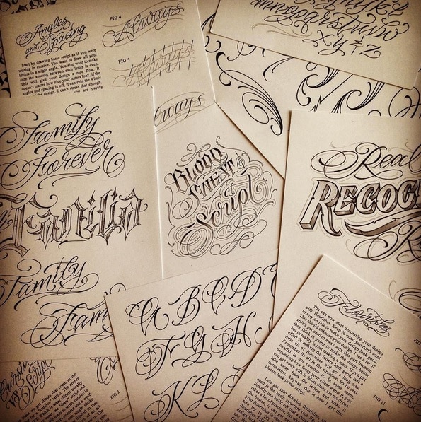 Blood Sweat & Script Tattoo Flash Design Book - Hildbrandt Tattoo Supply