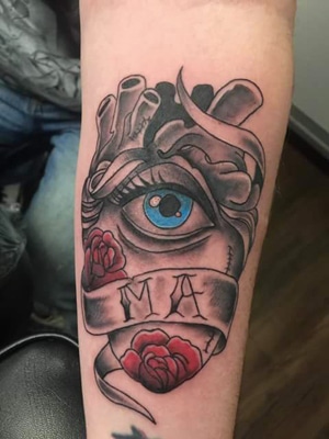 Heart with Eye Tattoo