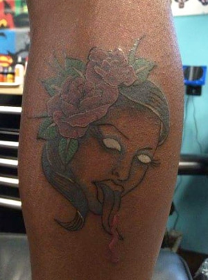 Old School Girl Tattoo