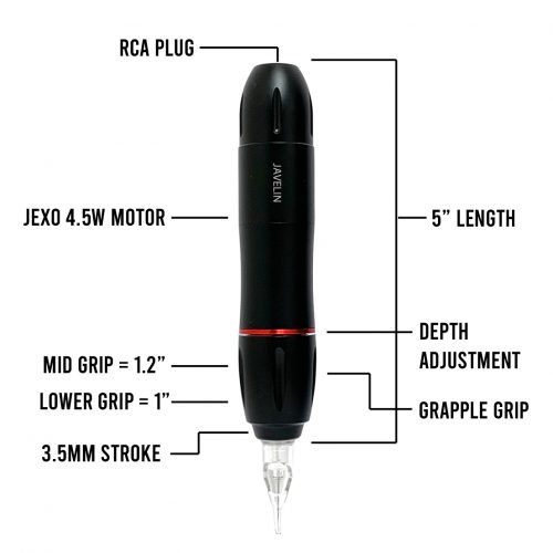 Javelin Spear Tattoo Pen Diagram