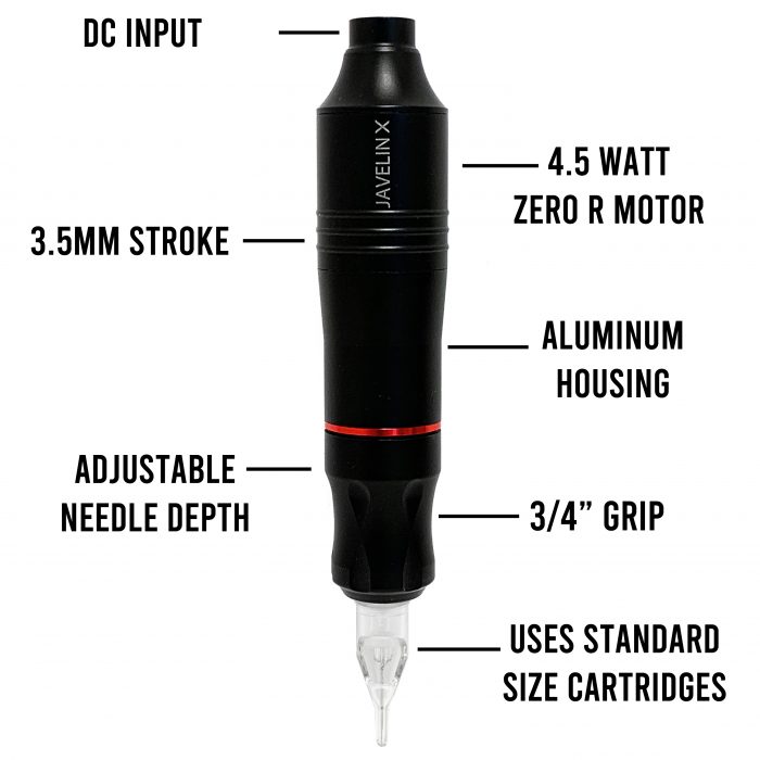 Javelin X Tattoo Pen Diagram Black