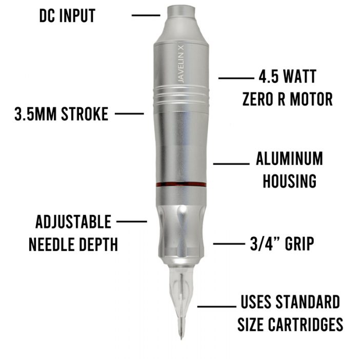 Javelin X Tattoo Pen Diagram