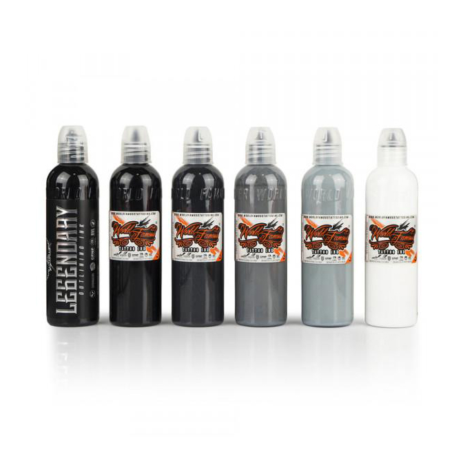 World Famous Tattoo Ink 4 bottle Mak's Blood Set