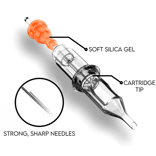 Kwadron Cartridge Round Shader Needles - Box of 20 35/9RSLT