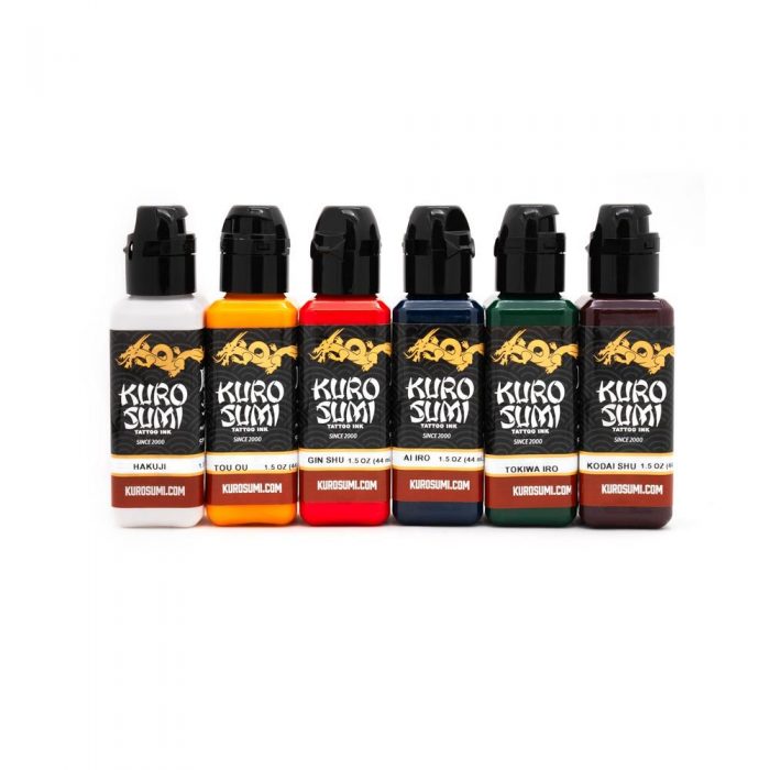 Kuro Sumi 9 Bottle Outline and Shading Ink Sets - Hildbrandt Tattoo Supply