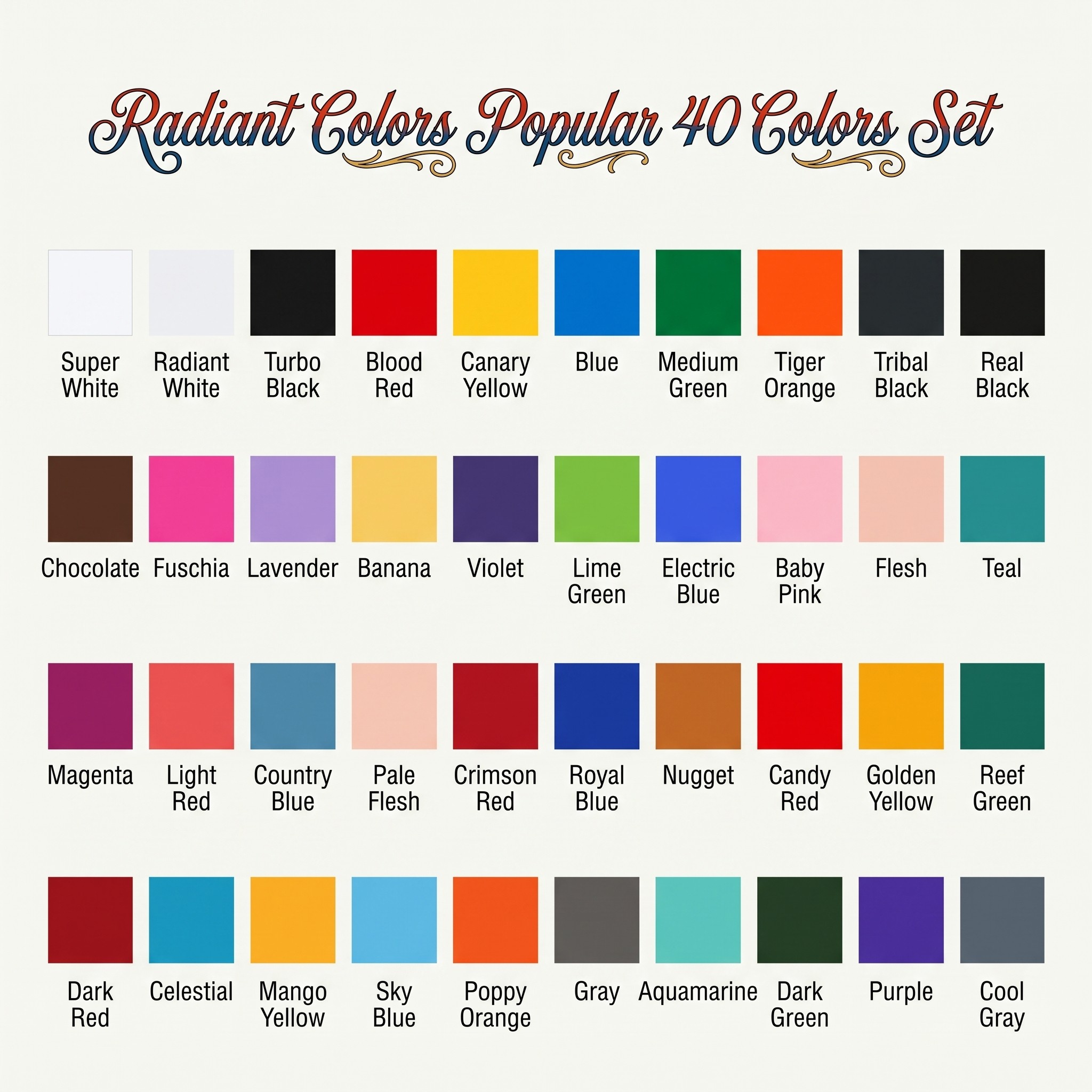Radiant Colors 40 Color Set 1oz Palette