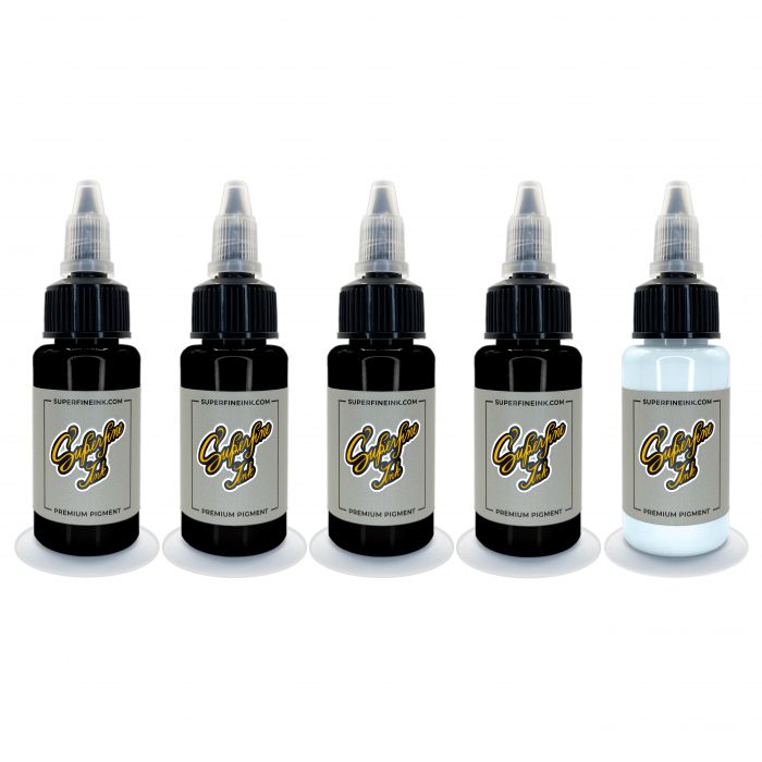 Superfine Tattoo Ink Graywash Set