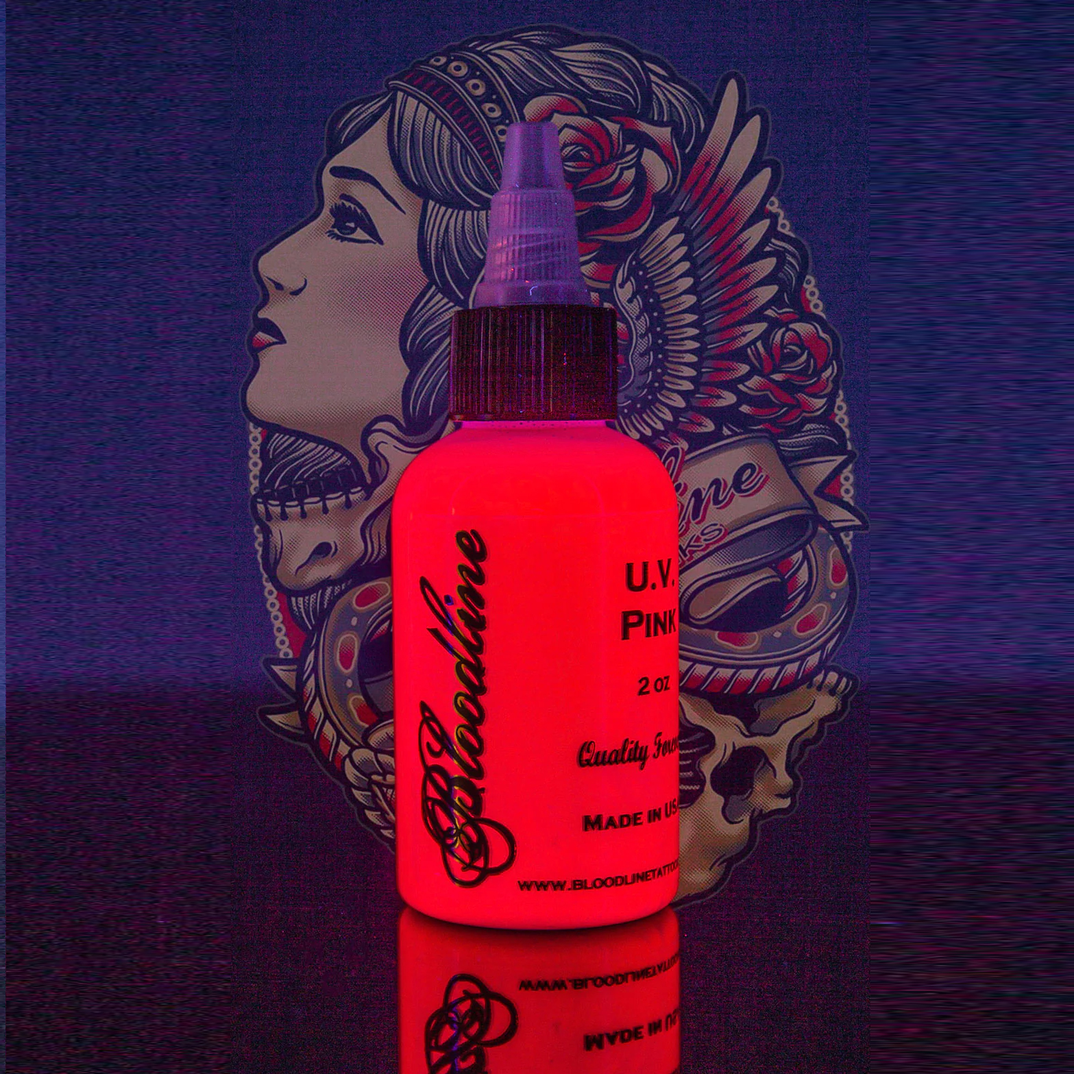 Bloodline Pink UV Tattoo Ink