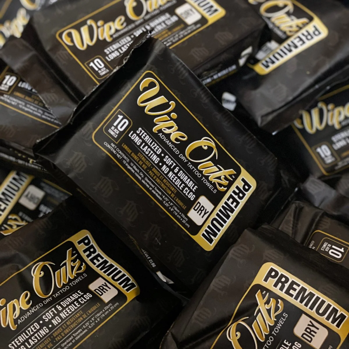 Wipe Outz Premium Dry Tattoo Towels Black 5