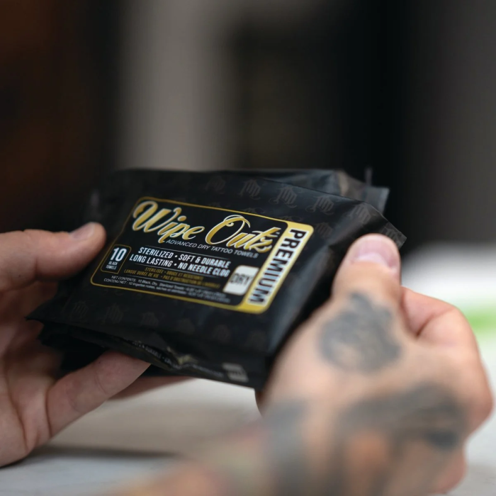 Wipe Outz Premium Dry Tattoo Towels Black 6
