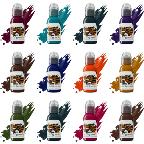 Tattooland  World Famous Limitless - Jay Freestyle Colour Set - 12 x 30 ml  / 1 oz - All Tattoo Ink Sets - Tattoo Ink