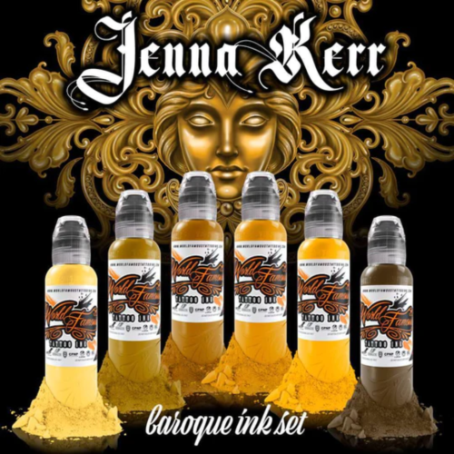 World Famous Tattoo Color 6 Bottle Jenna Kerr's Baroque Color Set