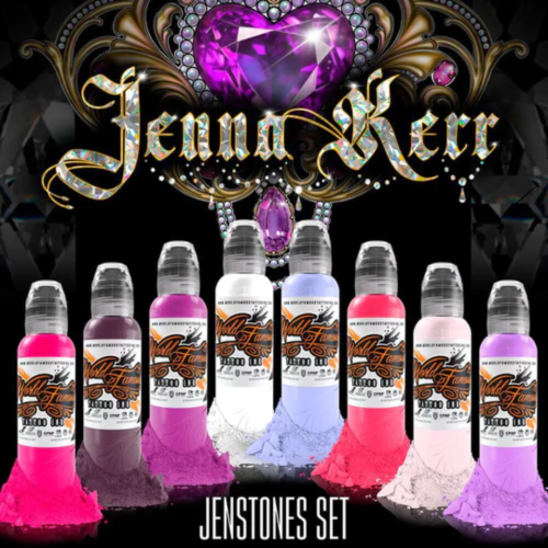 World Famous Tattoo Color 8 Bottle Jenna Kerr's Jenstones Color Set