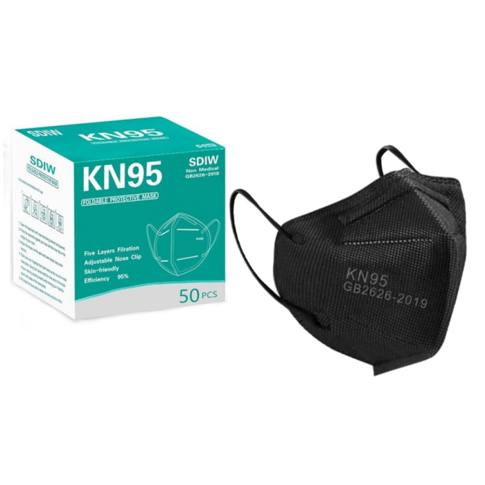 KN95 Masks in Black 10/50/100 Pack